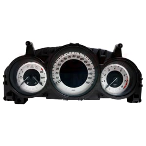 This is a Repair Service for your Mercedes-Benz instrument cluster. XeMODeX repair service will fix erratic or stuck speedometer, cluster works intermittently or not working at all, center display flickering or not working at all, problems with individual gauges.